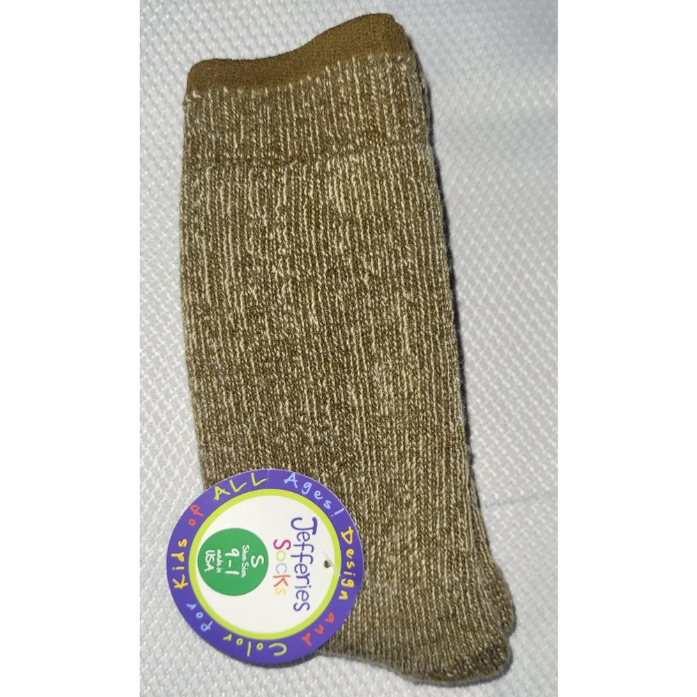 Jefferies Socks Merino Wool Thick Sock Brown S (9-1)
